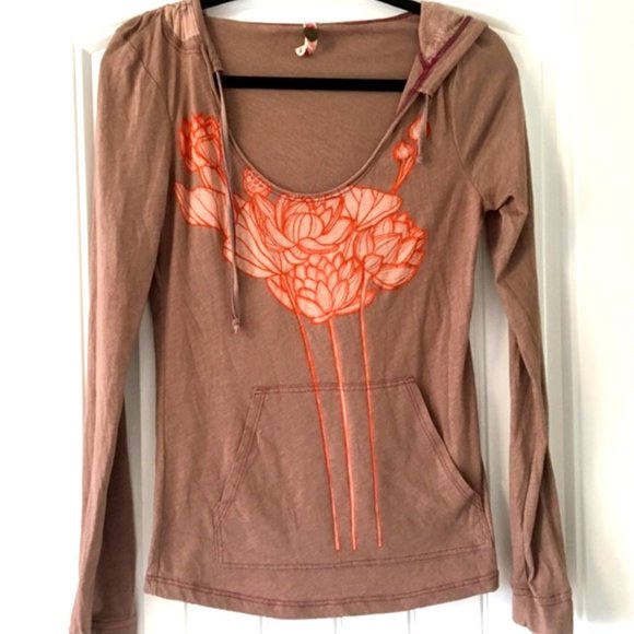 Free People Tops - *3/$45* Free People Lotus Flower Hoodie